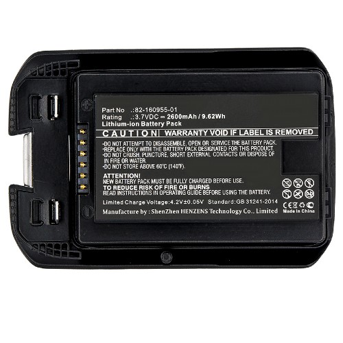 Synergy Digital Barcode Scanner Battery, Compatible with Motorola 82-160955-01 Barcode Scanner Battery (3.7V, Li-ion, 2600mAh)