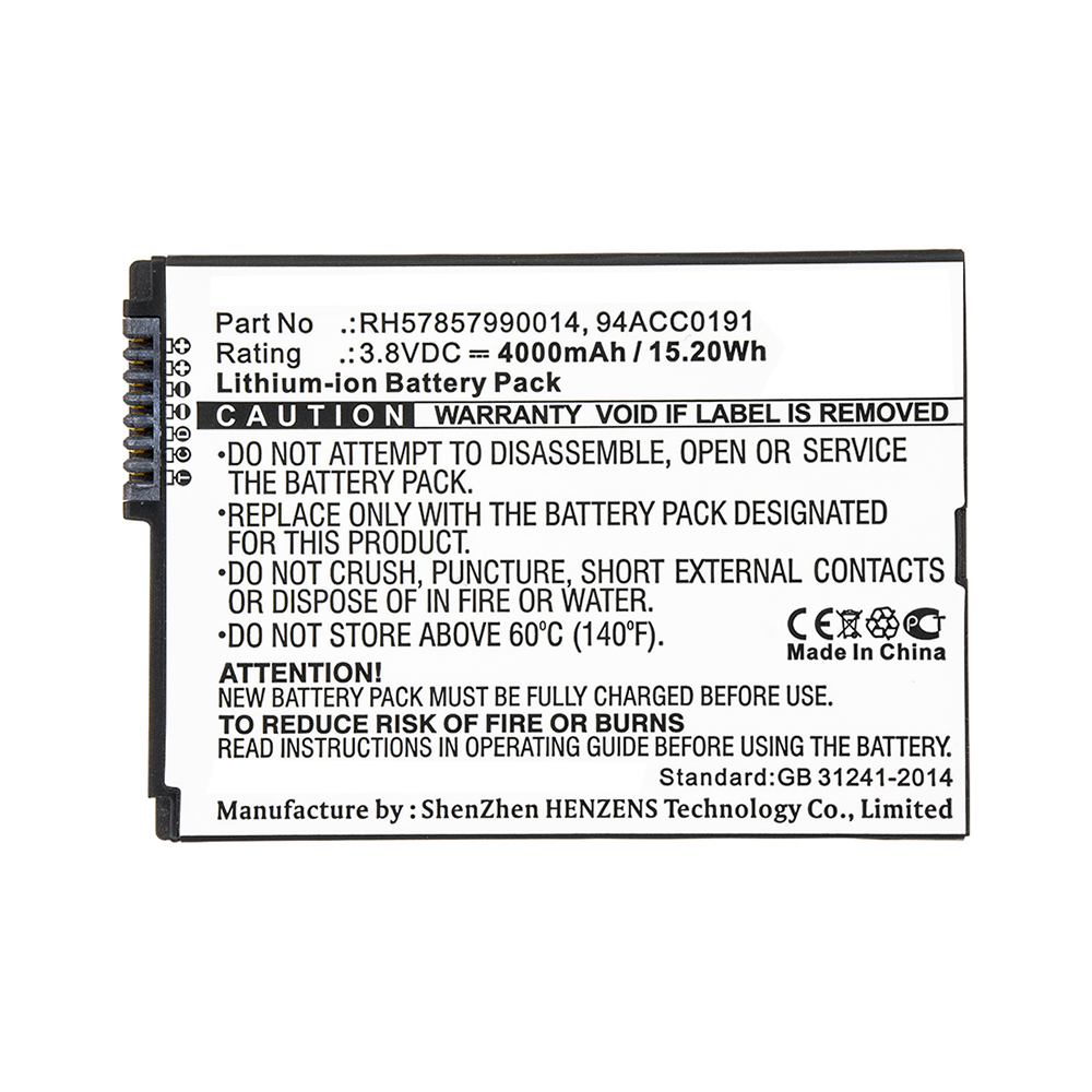 Synergy Digital Barcode Scanner Battery, Compatible with Datalogic 94ACC0191, BTDL35, RH57857990014 Barcode Scanner Battery (Li-ion, 3.8V, 4000mAh)