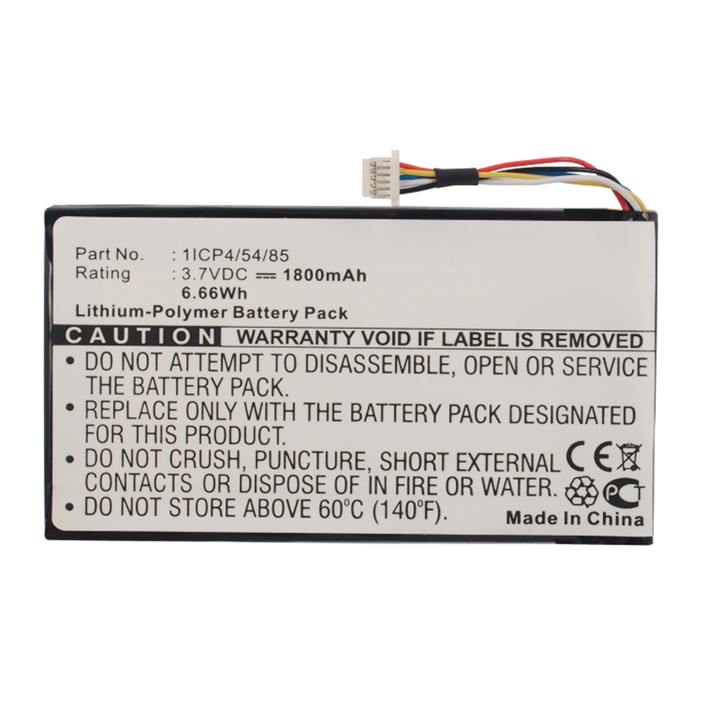 Synergy Digital Barcode Scanner Battery, Compatible with 1ICP4/54/85 Barcode Scanner Battery (3.7V, Li-Pol, 1800mAh)
