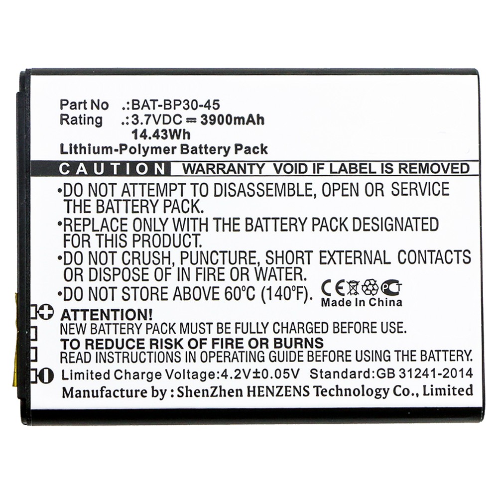 Synergy Digital Barcode Scanner Battery, Compatible with Bluebird BAT-BP30-45 Barcode Scanner Battery (Li-Pol, 3.7V, 3900mAh)