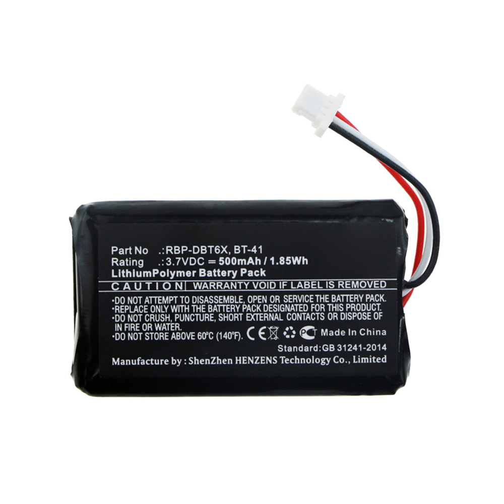 Synergy Digital Barcode Scanner Battery, Compatible with Datalogic 128004100, BT-41, RBP-DBT6X Barcode Scanner Battery (Li-Pol, 3.7V, 500mAh)