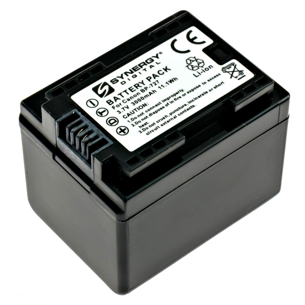 BP-727 Lithium-ion Battery - Ultra High Capacity (Li-Ion 3.6V 2900mAh) - Replacement for the Canon BP-727 Camera Battery - Fully Decoded