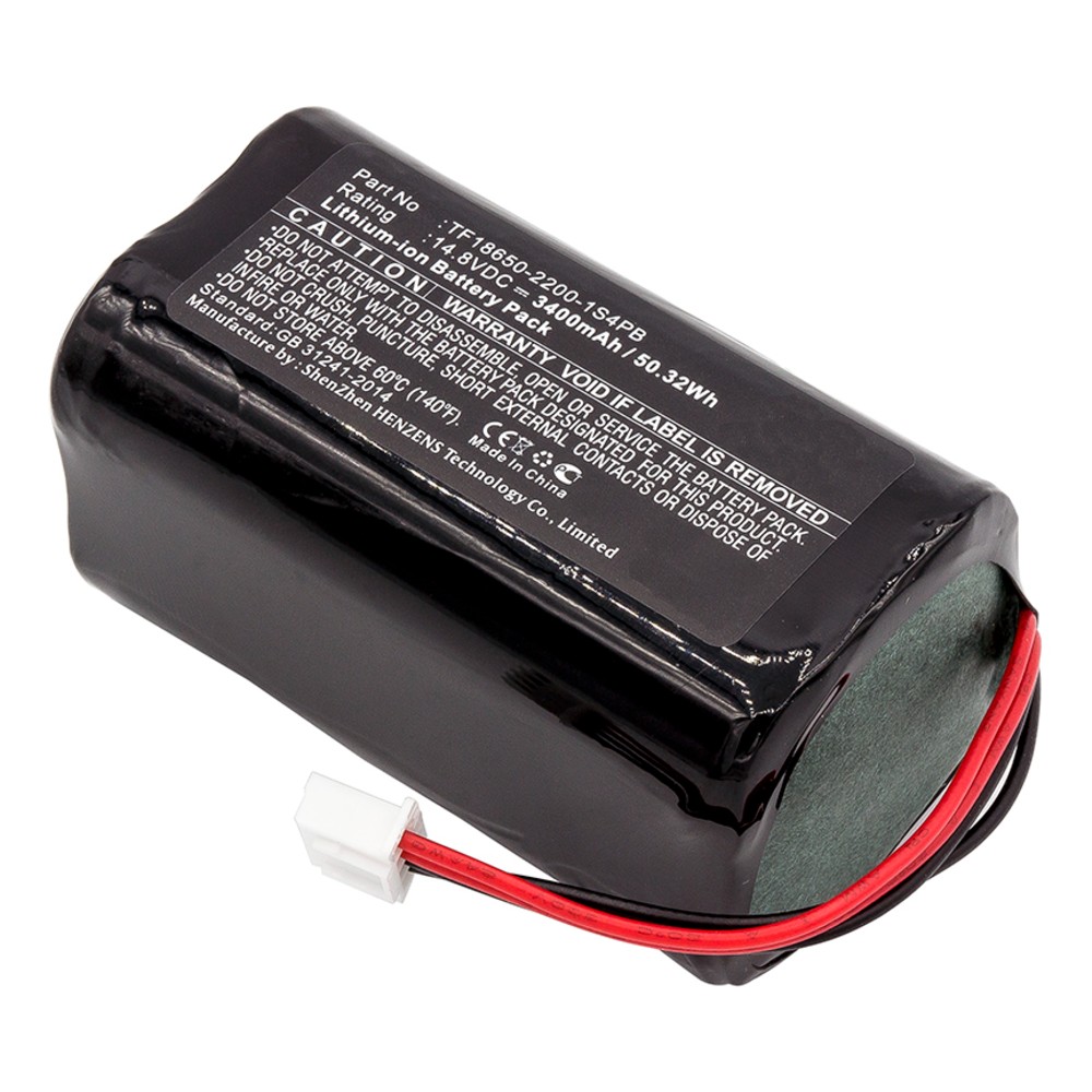 Synergy Digital Speaker Battery, Compatible with Audio Pro TF18650-2200-1S4PB Speaker Battery (Li-ion, 14.8V, 3400mAh)