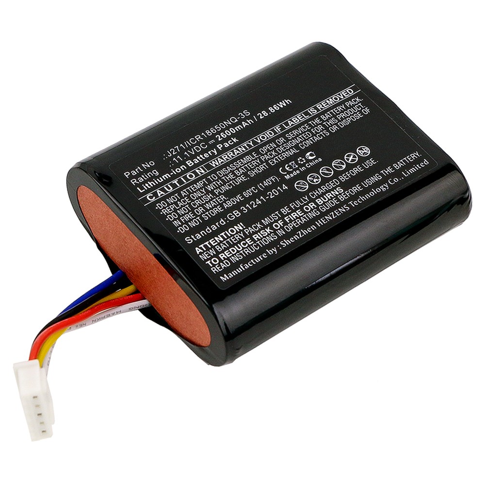 Synergy Digital Speaker Battery, Compatible with Bowers & Wilkins J271/ICR18650NQ-3S Speaker Battery (Li-ion, 11.1V, 2600mAh)