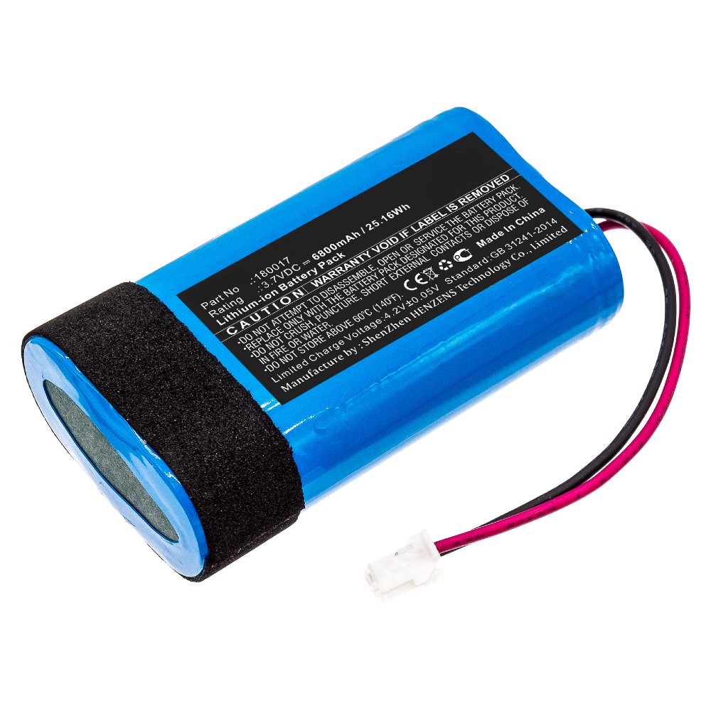 Synergy Digital Speaker Battery, Compatible with Braven 180017 Speaker Battery (Li-ion, 3.7V, 6800mAh)