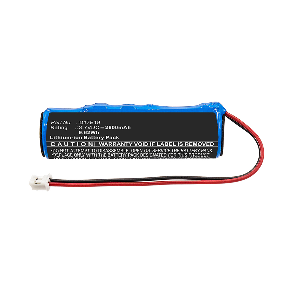 Synergy Digital Speaker Battery, Compatible with iHome D17E19 Speaker Battery (Li-ion, 3.7V, 2600mAh)