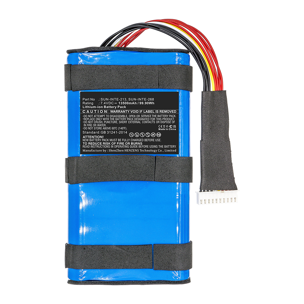 Synergy Digital Speaker Battery, Compatible with JBL SUN-INTE-213 Speaker Battery (Li-ion, 7.4V, 13500mAh)