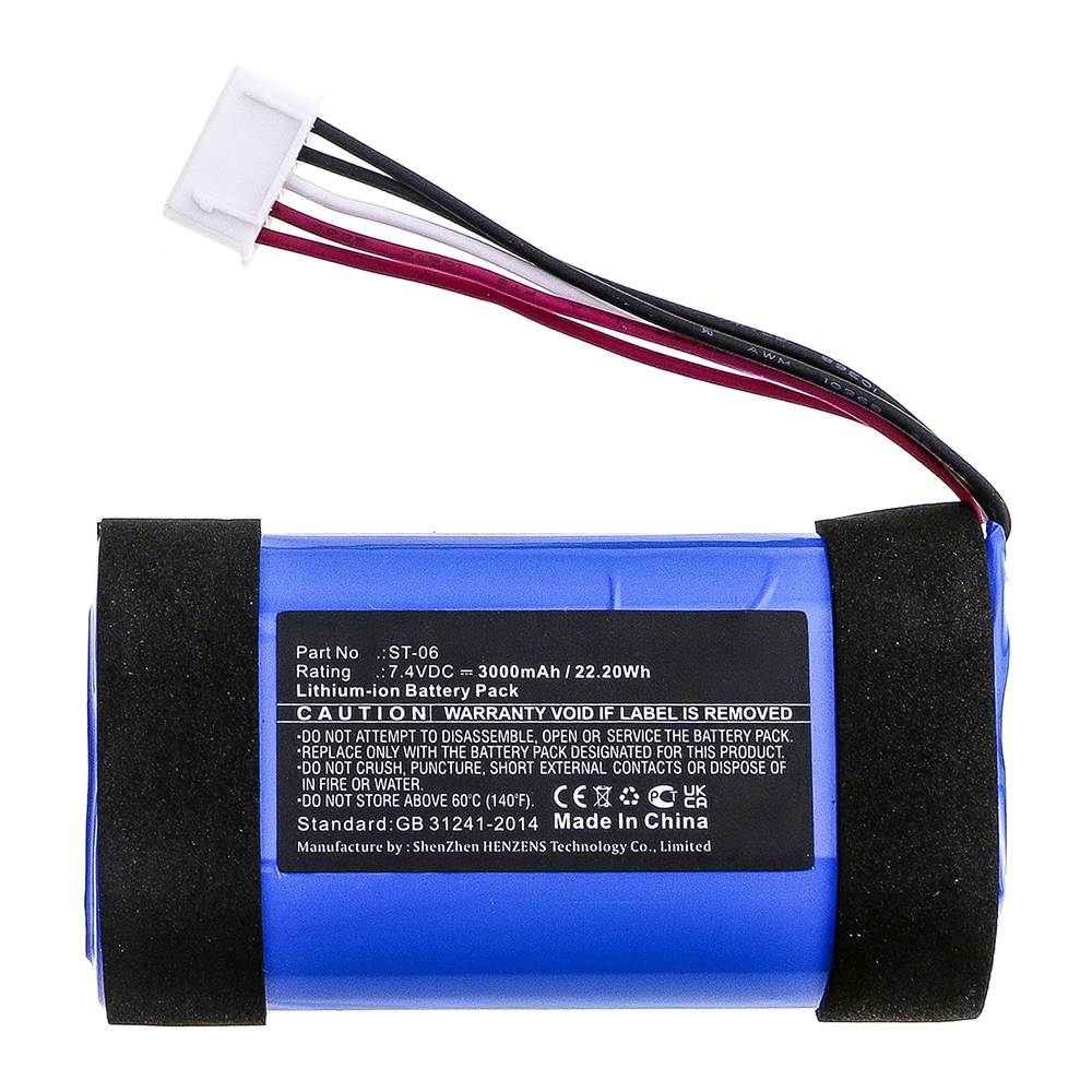 Synergy Digital Speaker Battery, Compatible with Sony ST-06 Speaker Battery (Li-ion, 7.4V, 3350mAh)