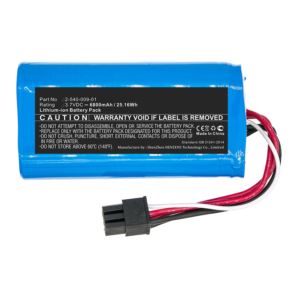 Synergy Digital Speaker Battery, Compatible with Soundcast 2-540-009-01 Speaker Battery (Li-ion, 3.7V, 6800mAh)