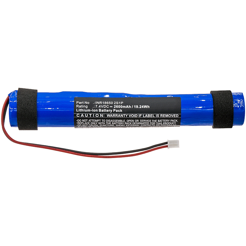 Synergy Digital Speaker Battery, Compatible with INR18650 2S1P Speaker Battery (7.4V, Li-ion, 2600mAh)