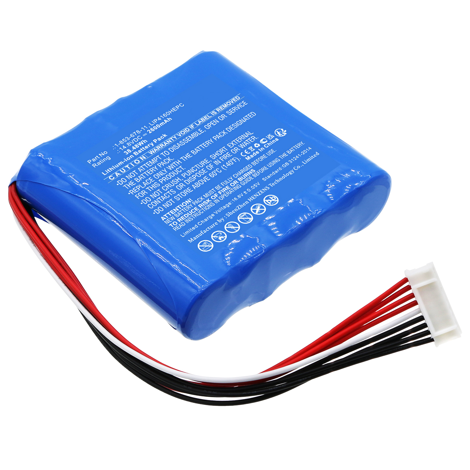 Synergy Digital Speaker Battery, Compatible with Sony LIP4160HEPC Speaker Battery (Li-ion, 14.8V, 2600mAh)