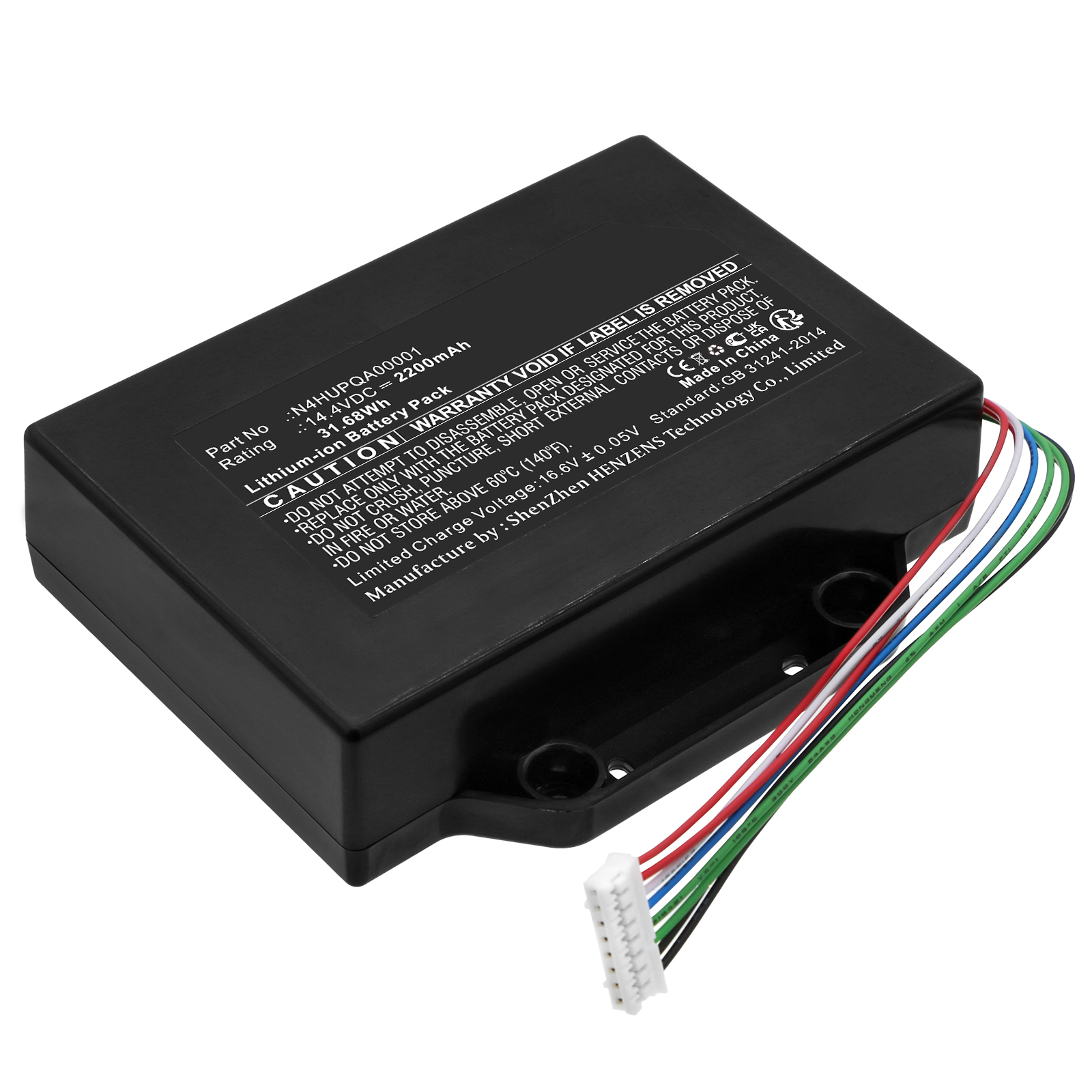 Synergy Digital Speaker Battery, Compatible with Panasonic N4HUPQA00001 Speaker Battery (Li-ion, 14.4V, 2200mAh)