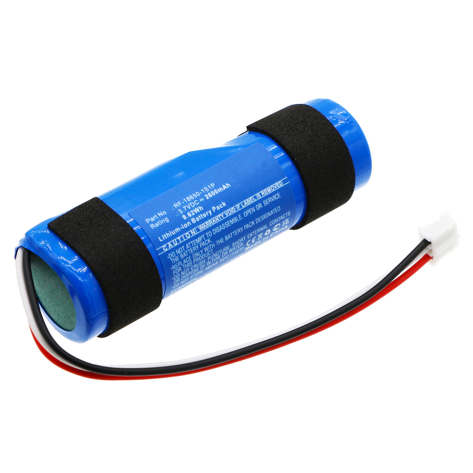 Synergy Digital Speaker Battery, Compatible with Groove onn RF-18650-1S1P Speaker Battery (Li-ion, 3.7V, 2600mAh)