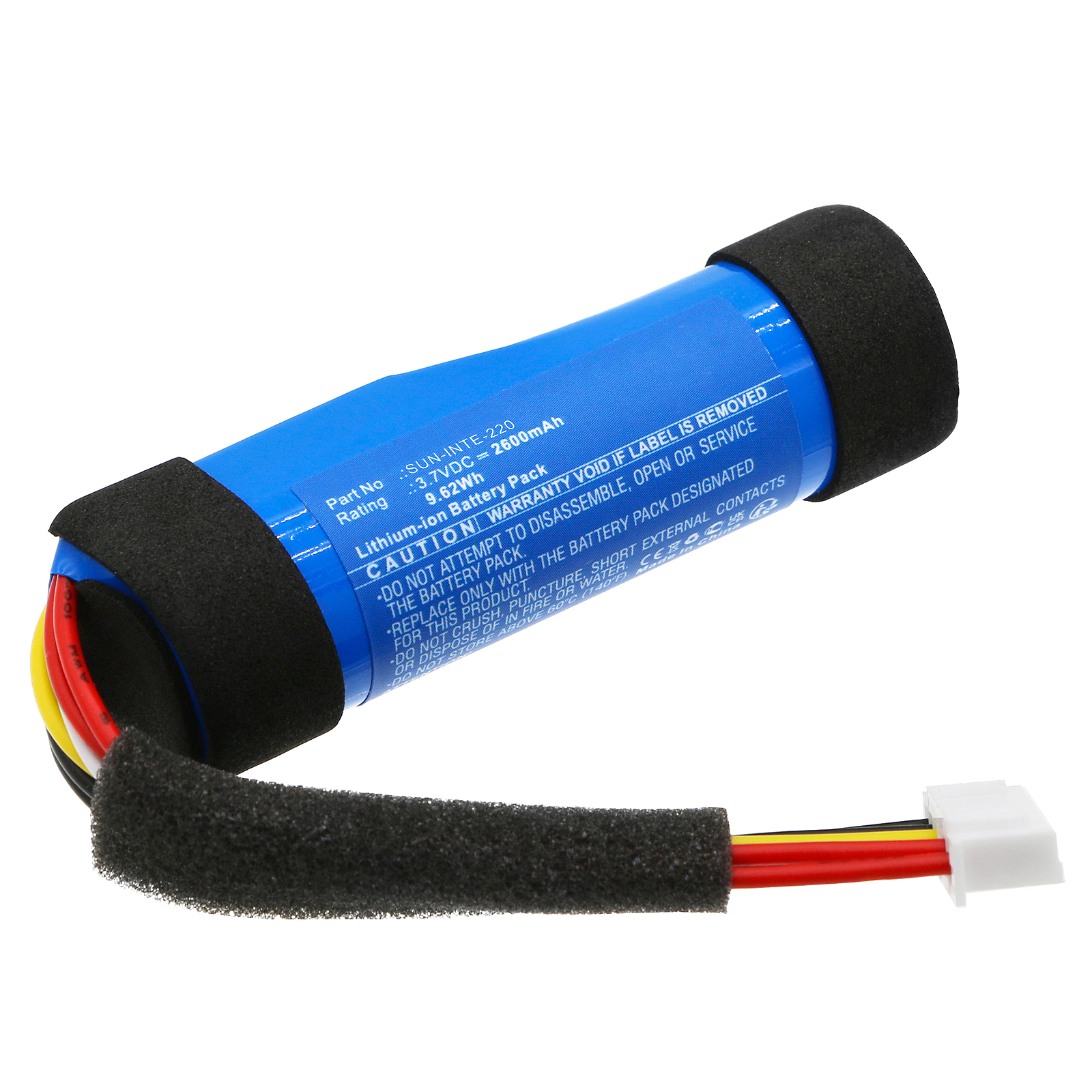 Synergy Digital Speaker Battery, Compatible with JBL SUN-INTE-220 Speaker Battery (Li-ion, 3.7V, 2600mAh)