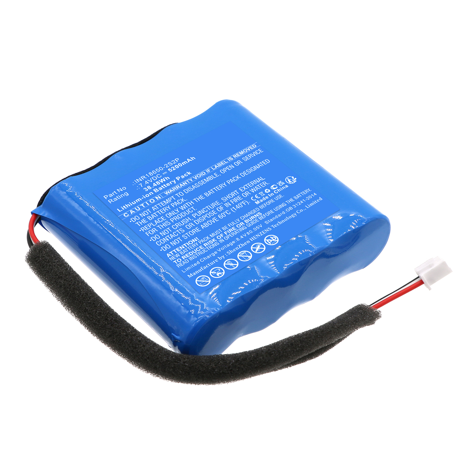 Synergy Digital Speaker Battery, Compatible with Monster INR18650-2S2P Speaker Battery (Li-ion, 7.4V, 5200mAh)