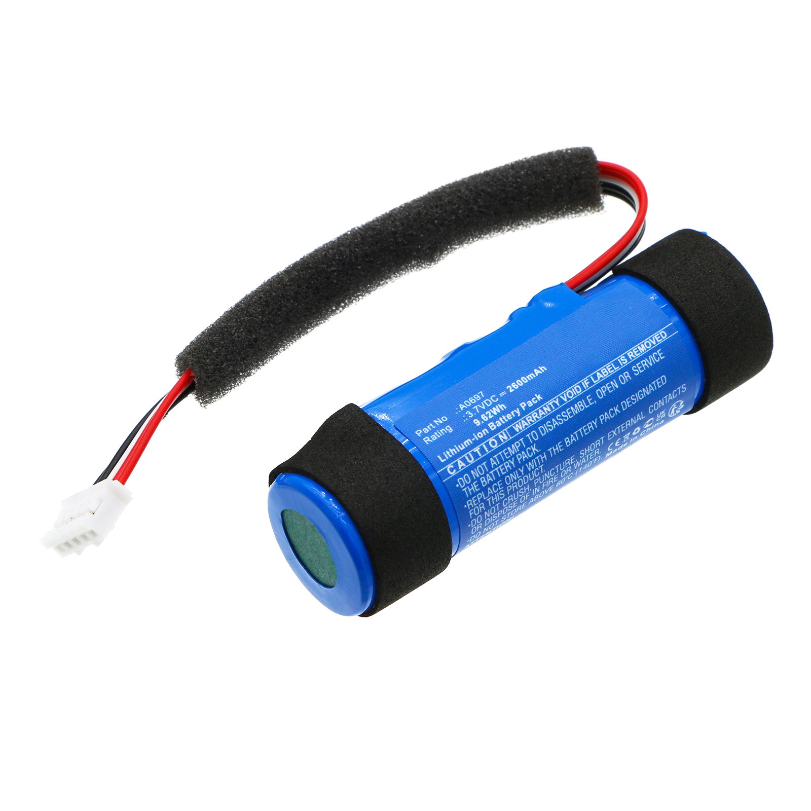 Synergy Digital Speaker Battery, Compatible with Poly A0697 Speaker Battery (Li-ion, 3.7V, 2600mAh)