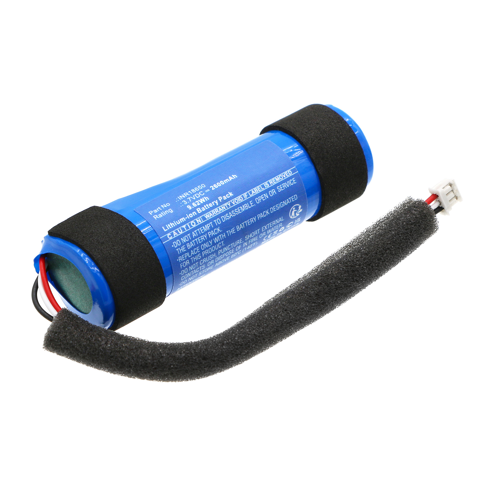Synergy Digital Speaker Battery, Compatible with Skullcandy INR18650 Speaker Battery (Li-ion, 3.7V, 2600mAh)