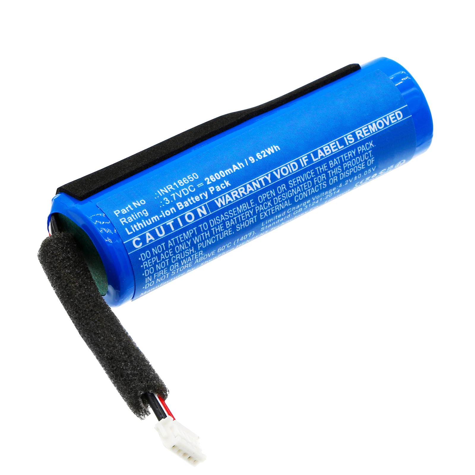 Synergy Digital Speaker Battery, Compatible with Skullcandy INR18650 Speaker Battery (Li-ion, 3.7V, 2600mAh)