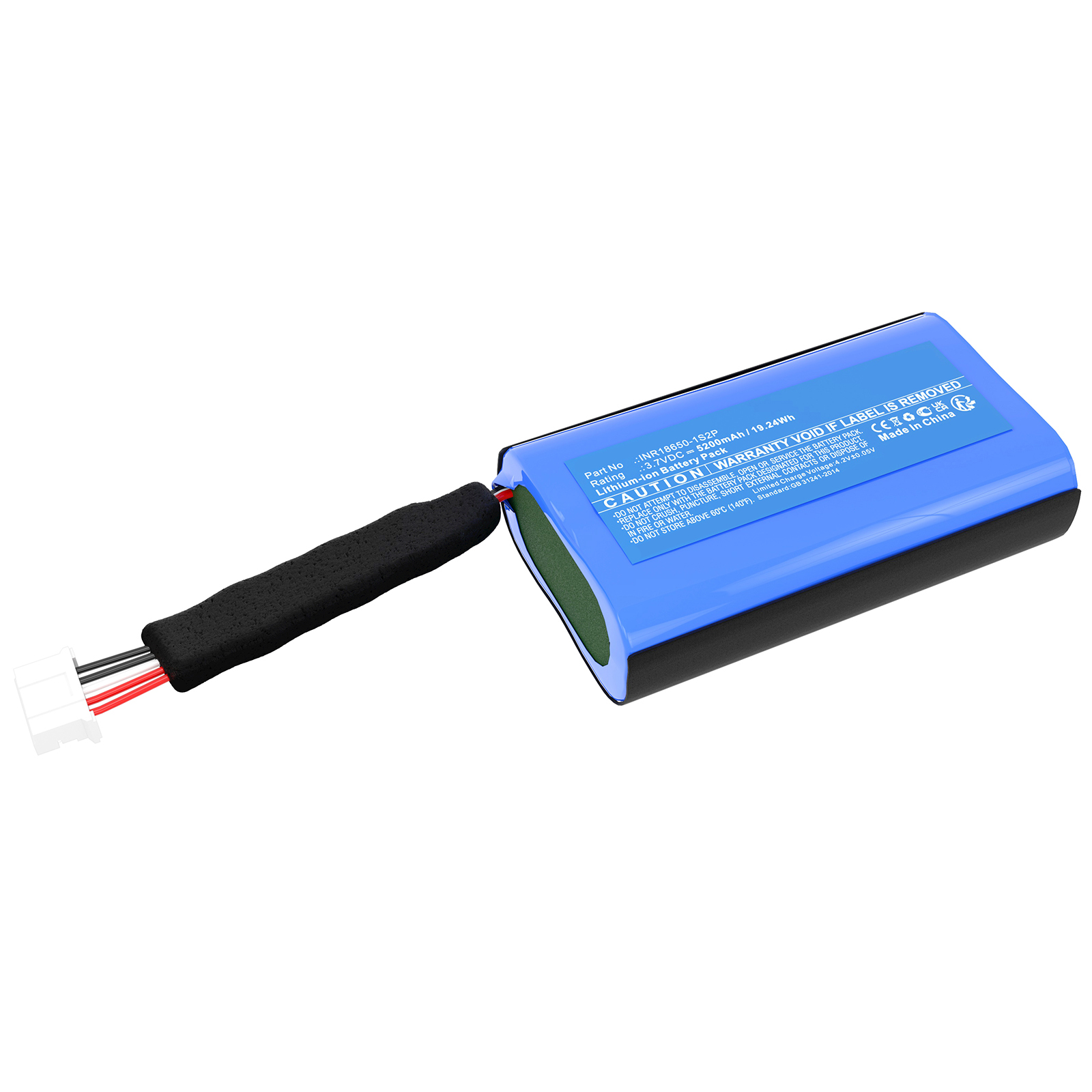 Synergy Digital Speaker Battery, Compatible with Teufel INR18650-1S2P Speaker Battery (Li-ion, 3.7V, 5200mAh)
