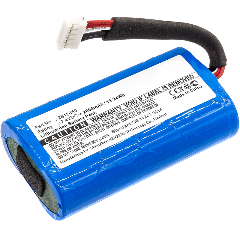Synergy Digital Speaker Battery, Compatiable with Anker 2S18650 Speaker Battery (7.4V, Li-ion, 2600mAh)