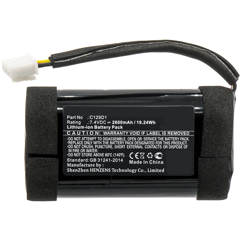 Synergy Digital Speaker Battery, Compatiable with Bang & Olufsen 2INR19/66, C129D1 Speaker Battery (7.4V, Li-ion, 2600mAh)