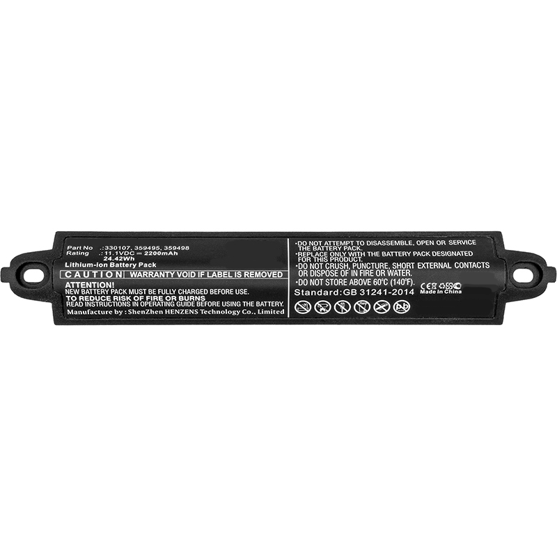 Synergy Digital Speaker Battery, Compatiable with Bose 330105, 330105A, 330107, 330107A, 359495, 359498, 404600, 404900 Speaker Battery (11.1V, Li-ion, 2200mAh)