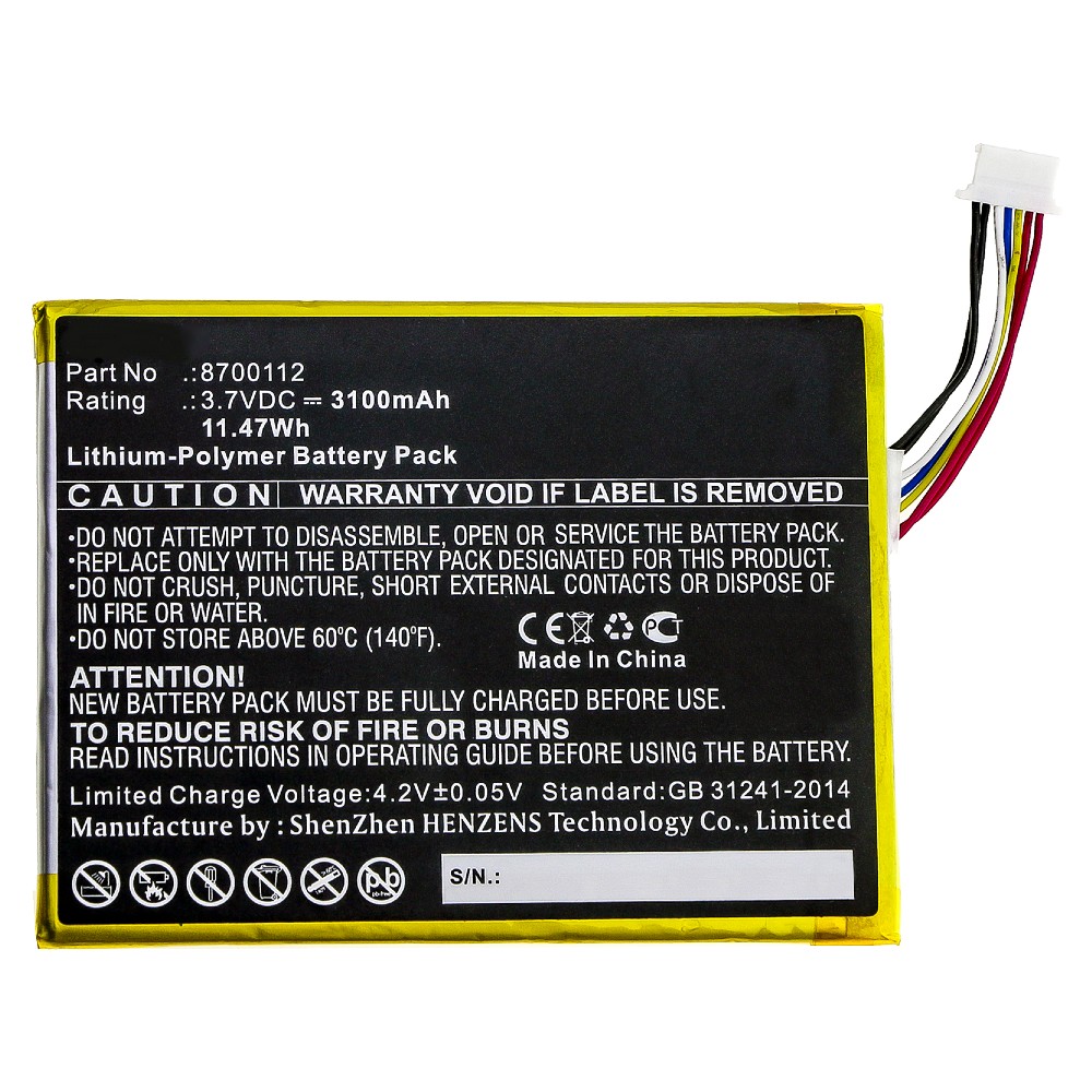 Synergy Digital Speaker Battery, Compatible with Bang & Olufsen 8700112 Speaker Battery (Li-Pol, 3.7V, 3100mAh)