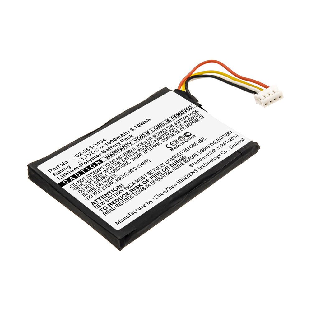 Synergy Digital Speaker Battery, Compatible with Harman/Kardon 02-553-3494 Speaker Battery (3.7V, Li-Pol, 1000mAh)