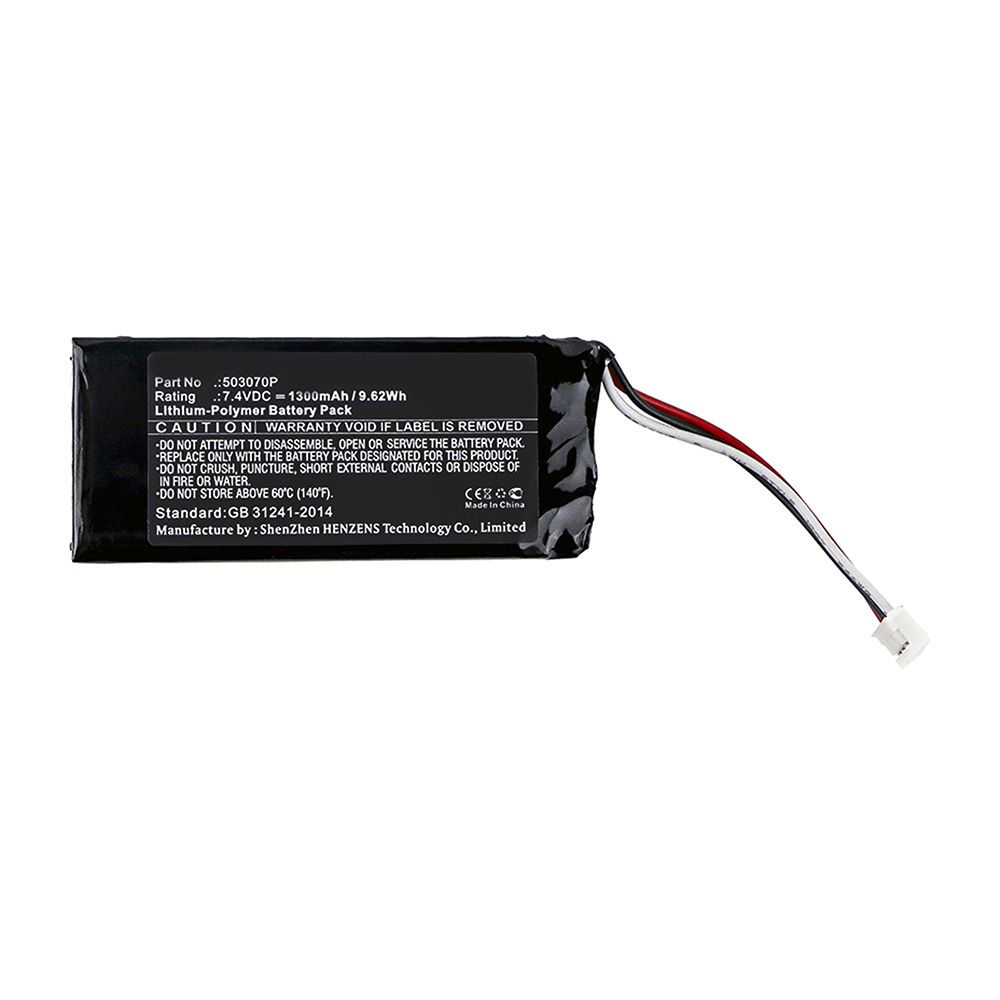 Synergy Digital Speaker Battery, Compatible with JBL 503070P Speaker Battery (Li-Pol, 7.4V, 1300mAh)