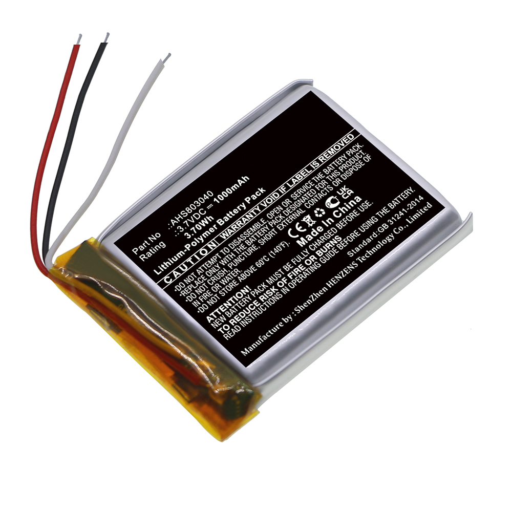 Synergy Digital Speaker Battery, Compatible with BOSE  AHS803040 Speaker Battery (Li-Pol, 3.7V, 1000mAh)