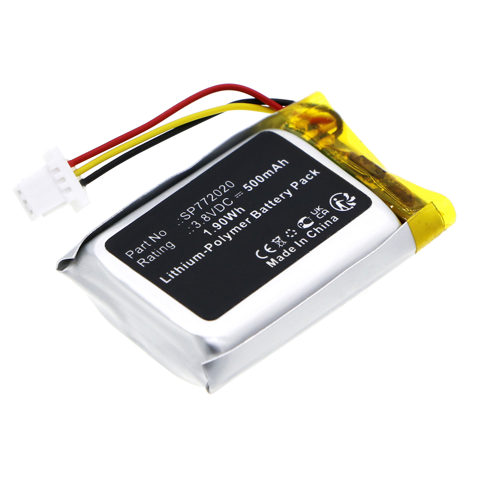 Synergy Digital Speaker Battery, Compatible with Sony SP772020 Speaker Battery (Li-Pol, 3.8V, 500mAh)