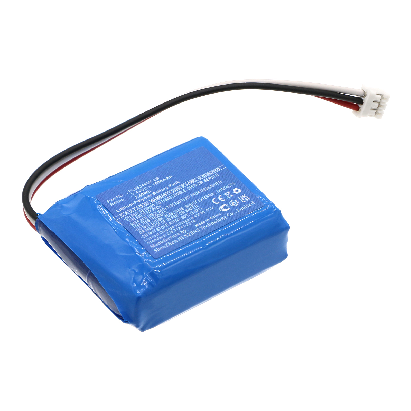 Synergy Digital Speaker Battery, Compatible with Philips PL953440P-2S Speaker Battery (Li-Pol, 7.4V, 1000mAh)
