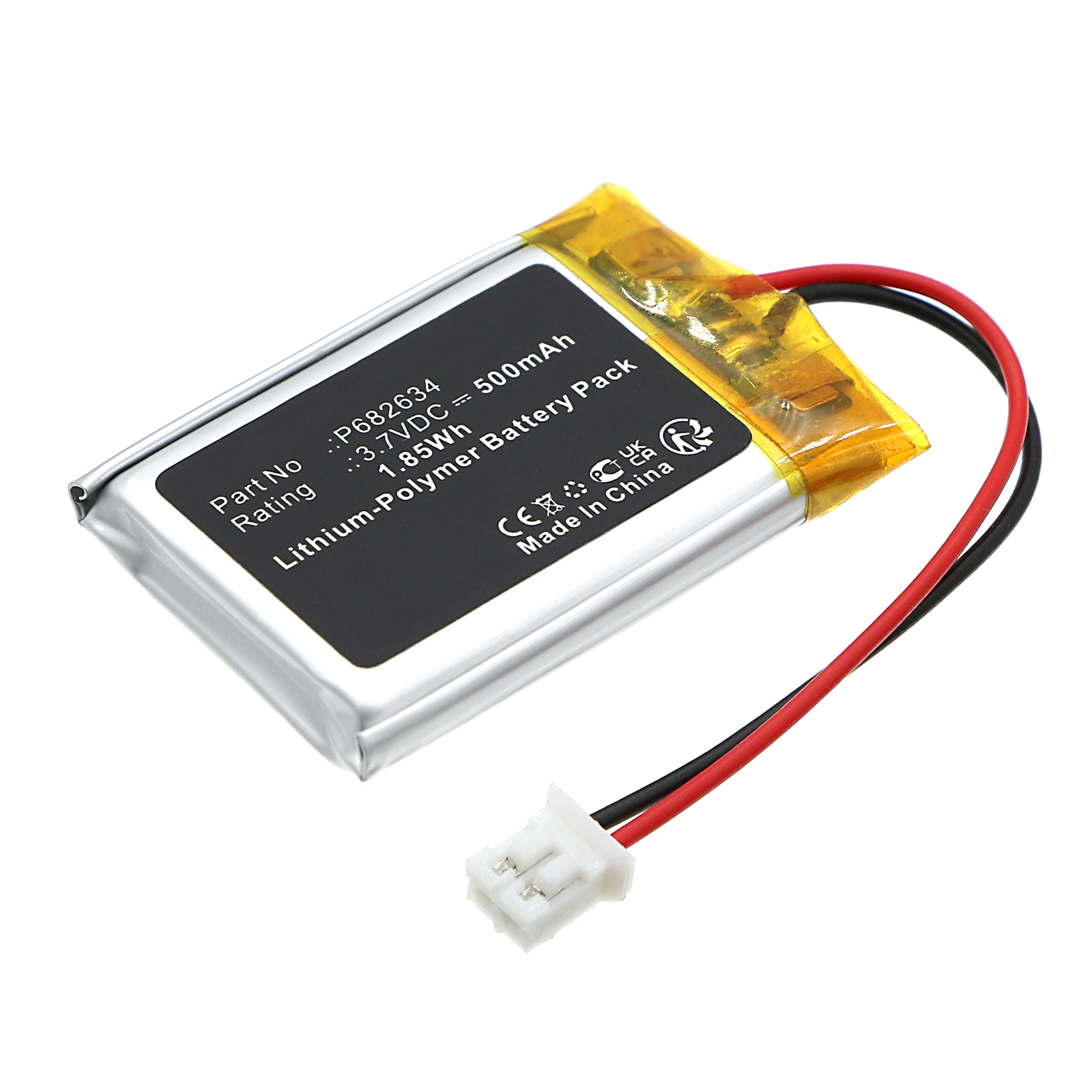 Synergy Digital Speaker Battery, Compatible with Philips P682634 Speaker Battery (Li-Pol, 3.7V, 500mAh)