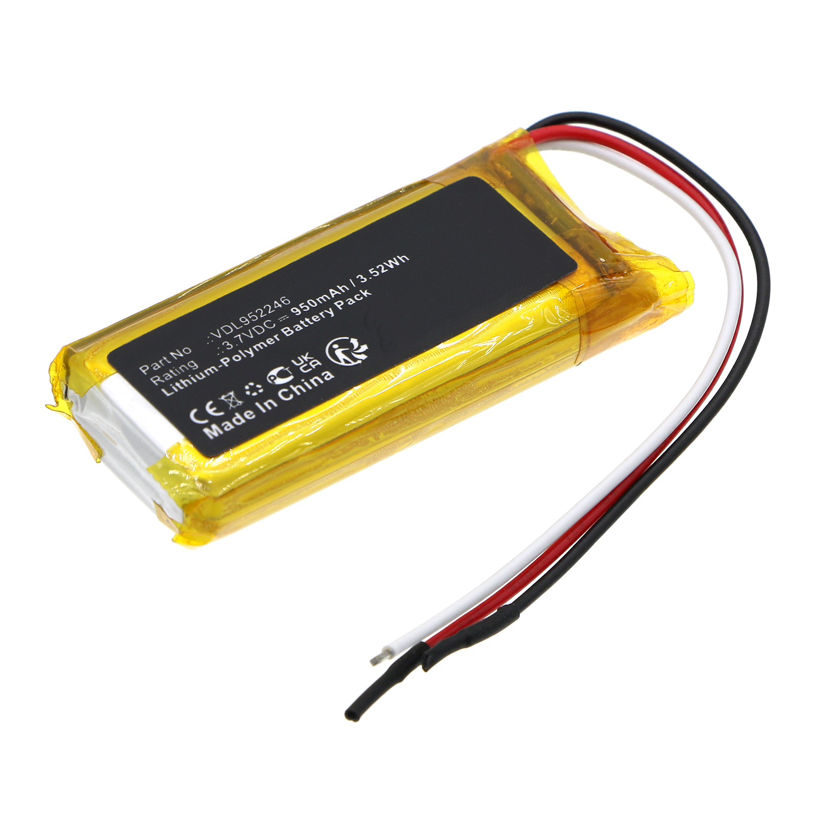 Synergy Digital Speaker Battery, Compatible with Plantronics VDL952246 Speaker Battery (Li-Pol, 3.7V, 950mAh)