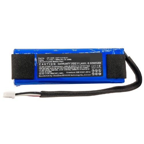 Synergy Digital Speaker Battery, Compatiable with Harman/Kardon CP-HK06, GSP1029102 01 Speaker Battery (7.4V, Li-Pol, 3000mAh)