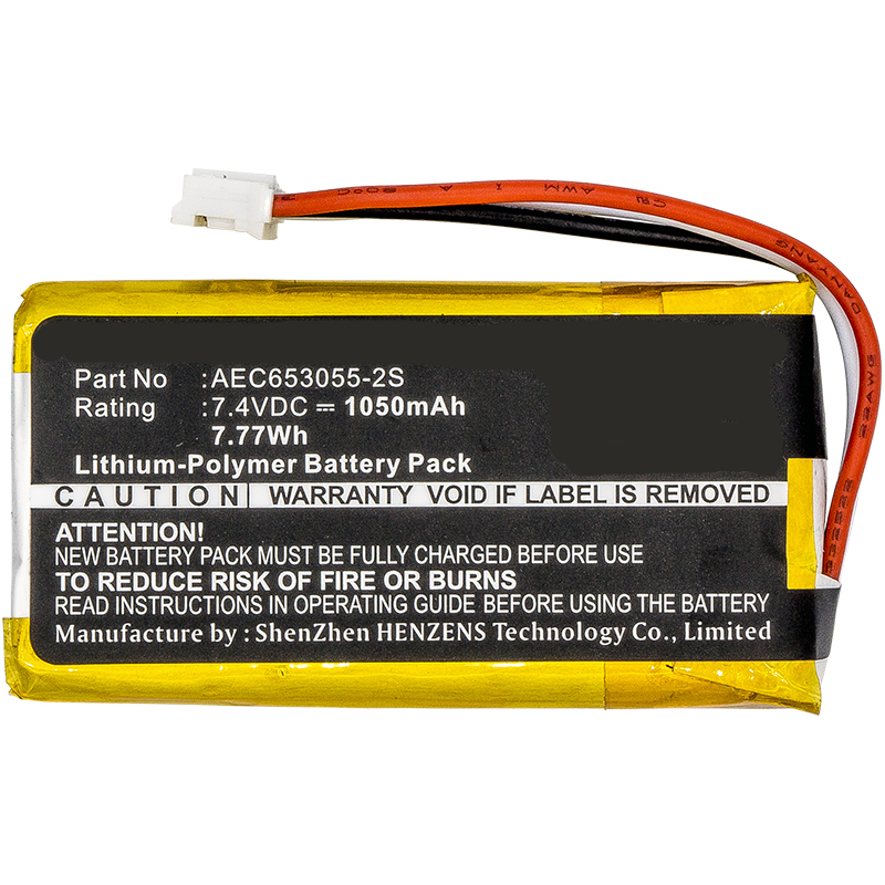 Synergy Digital Speaker Battery, Compatiable with JBL AEC653055-2S Speaker Battery (7.4V, Li-Pol, 1050mAh)