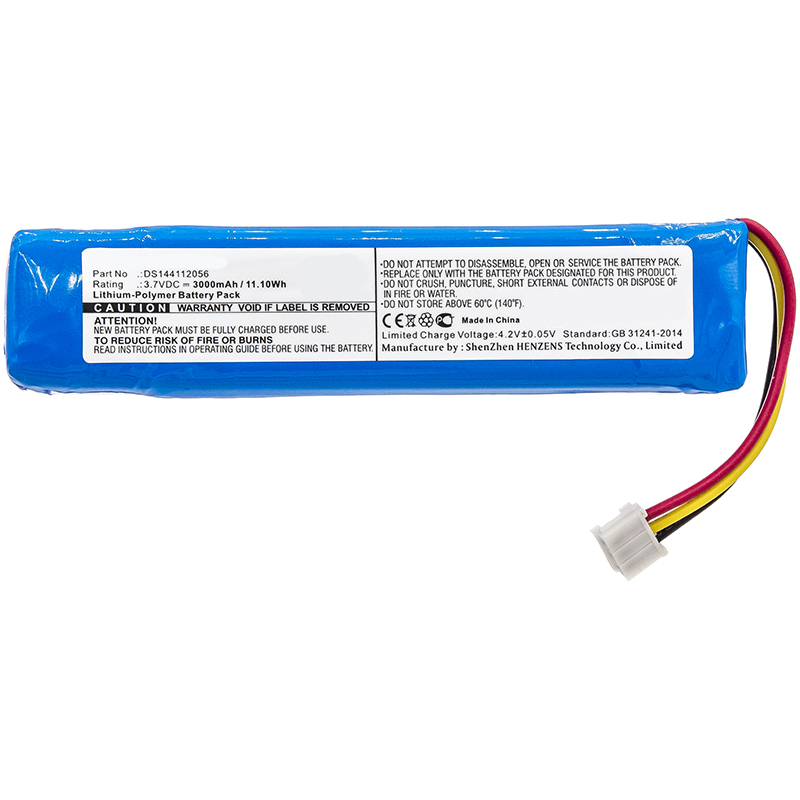 Synergy Digital Speaker Battery, Compatible with JBL DS144112056, MLP822199-2P Speaker Battery (3.7V, Li-Pol, 3000mAh)