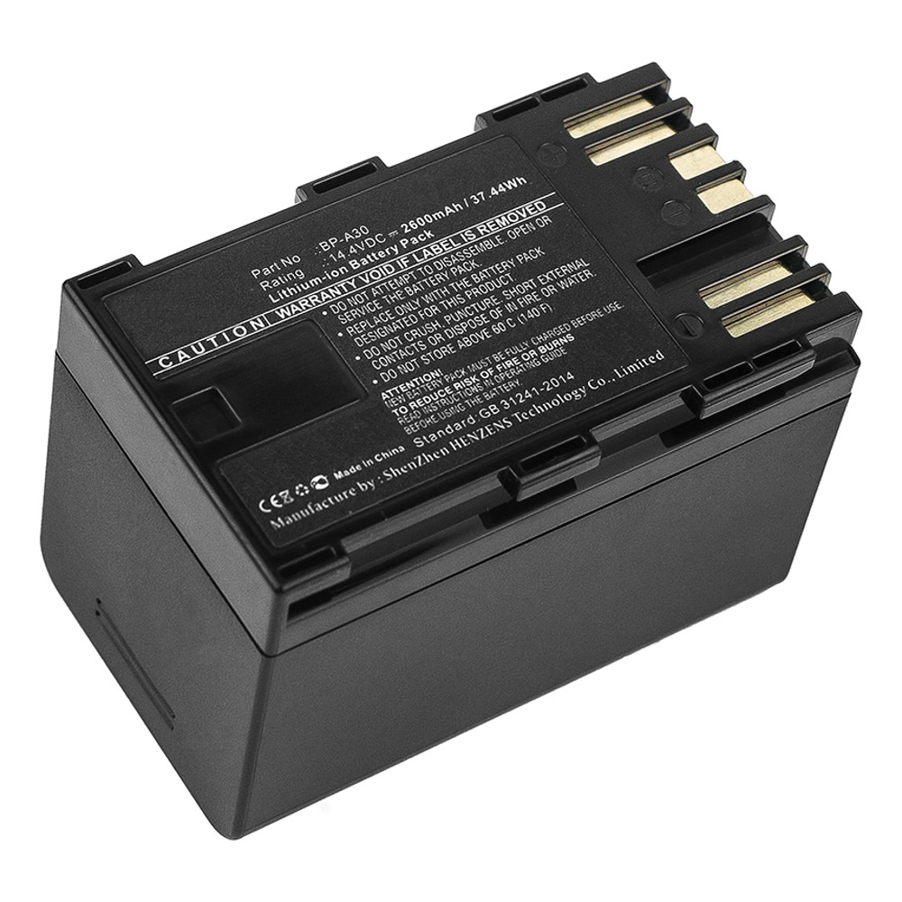 Synergy Digital Digital Camera Battery, Compatible with Canon BP-A30 Digital Camera Battery (Li-ion, 14.4V, 2600mAh)