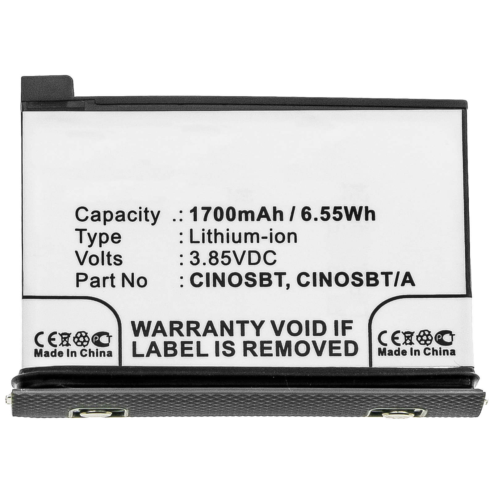 Synergy Digital Digital Camera Battery, Compatible with CINOSBT Digital Camera Battery (3.85V, Li-ion, 1700mAh)