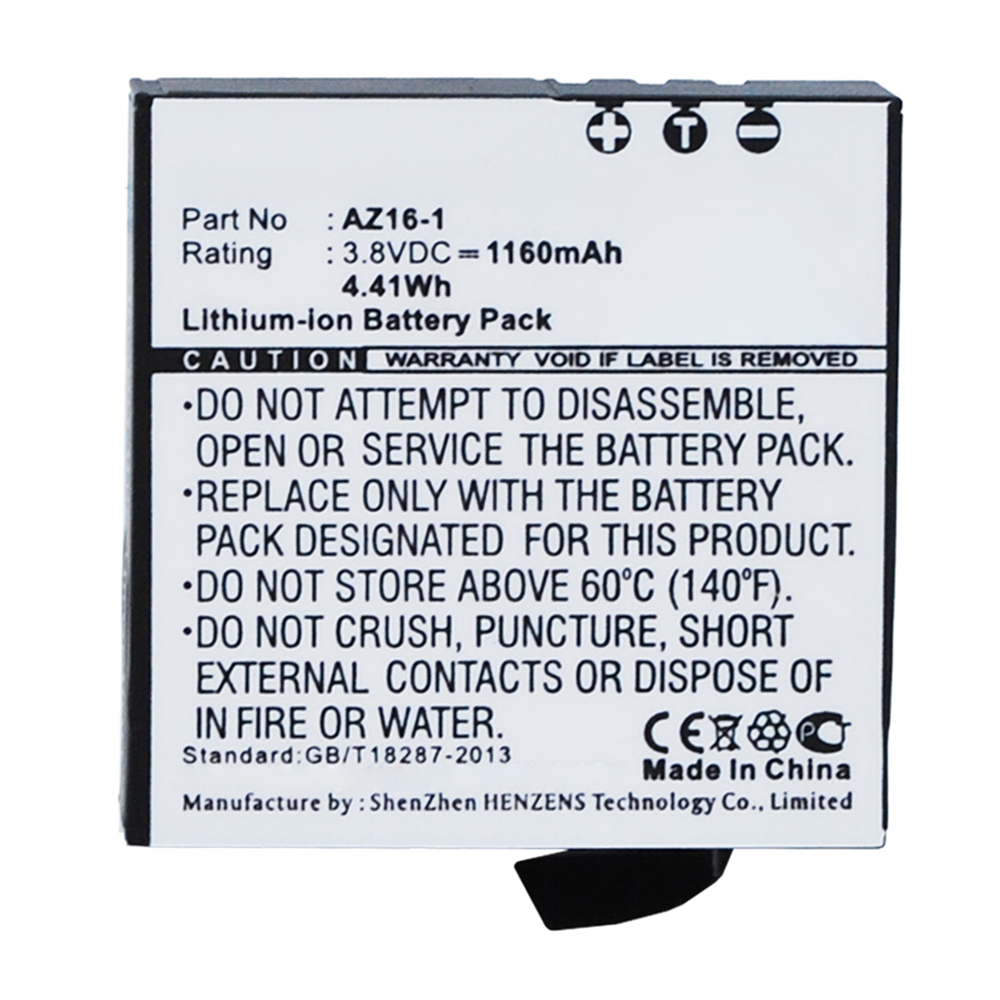 Synergy Digital Digital Camera Battery, Compatible with AZ16-1 Digital Camera Battery (3.8V, Li-ion, 1160mAh)