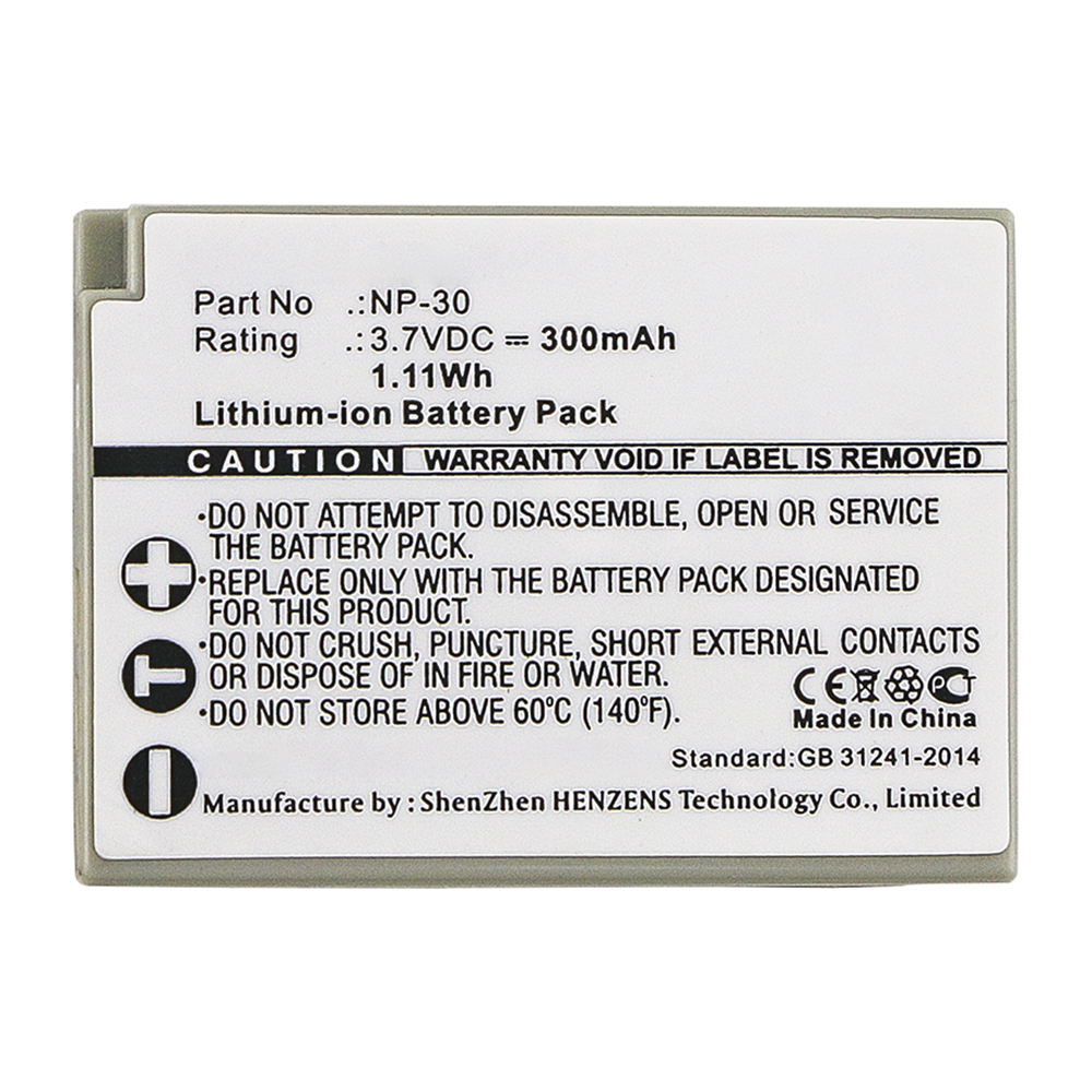 Synergy Digital Digital Camera Battery, Compatible with Fujifilm NP-30 Digital Camera Battery (Li-ion, 3.7V, 300mAh)