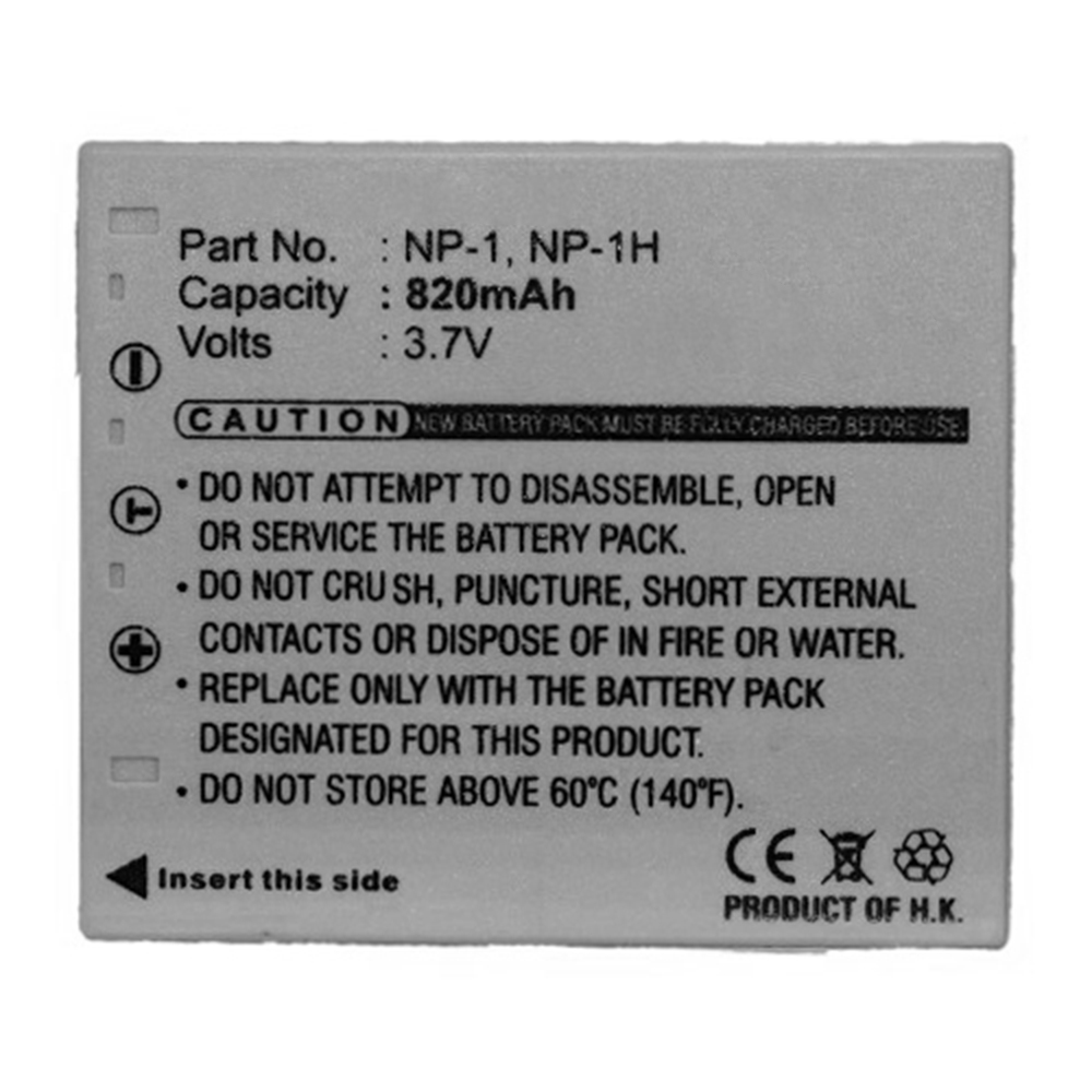 Synergy Digital Digital Camera Battery, Compatible with MINOLTA MBH-NP-1 Digital Camera Battery (Li-ion, 3.7V, 820mAh)