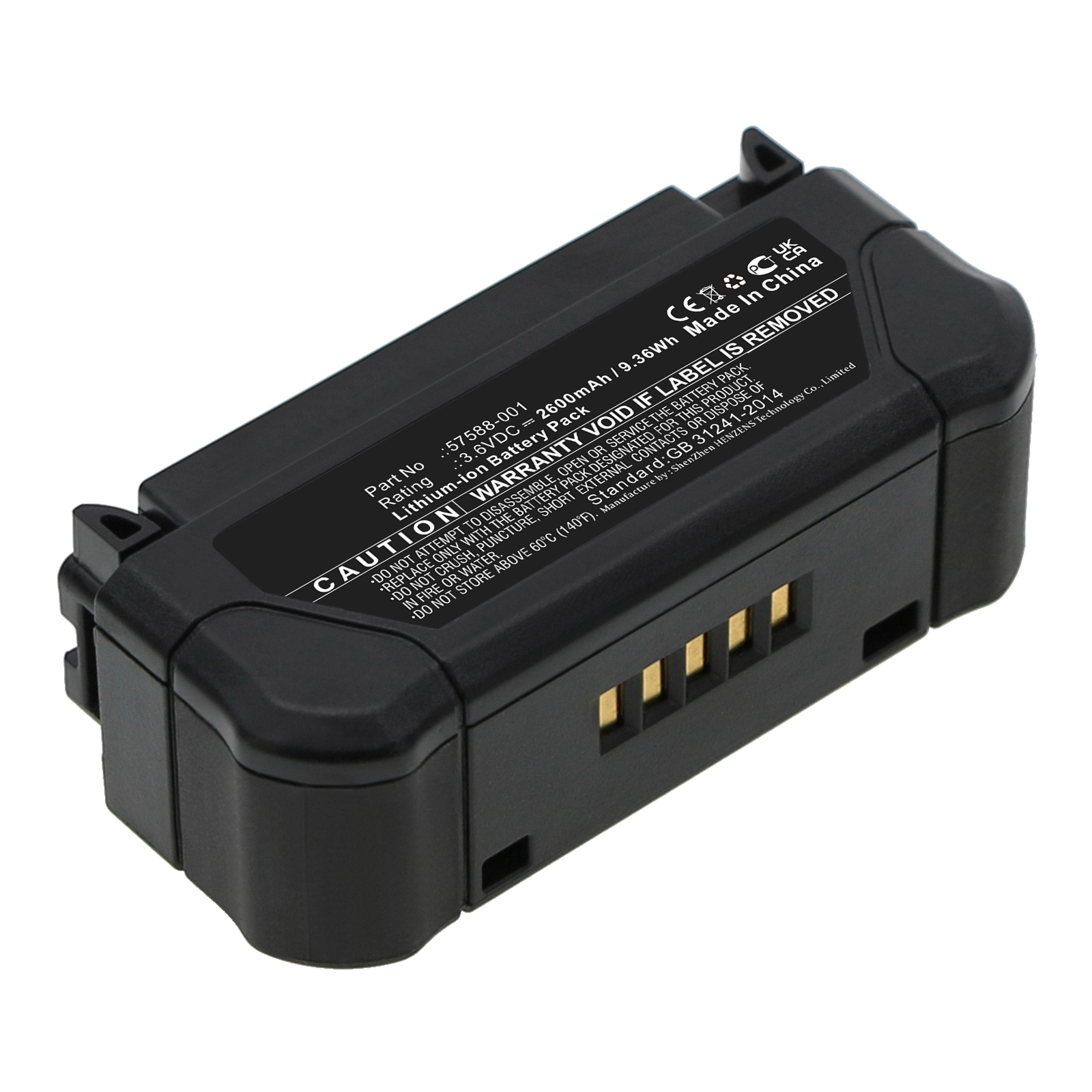 Synergy Digital Digital Camera Battery, Compatible with Panasonic 57588-001 Digital Camera Battery (Li-ion, 3.6V, 2600mAh)