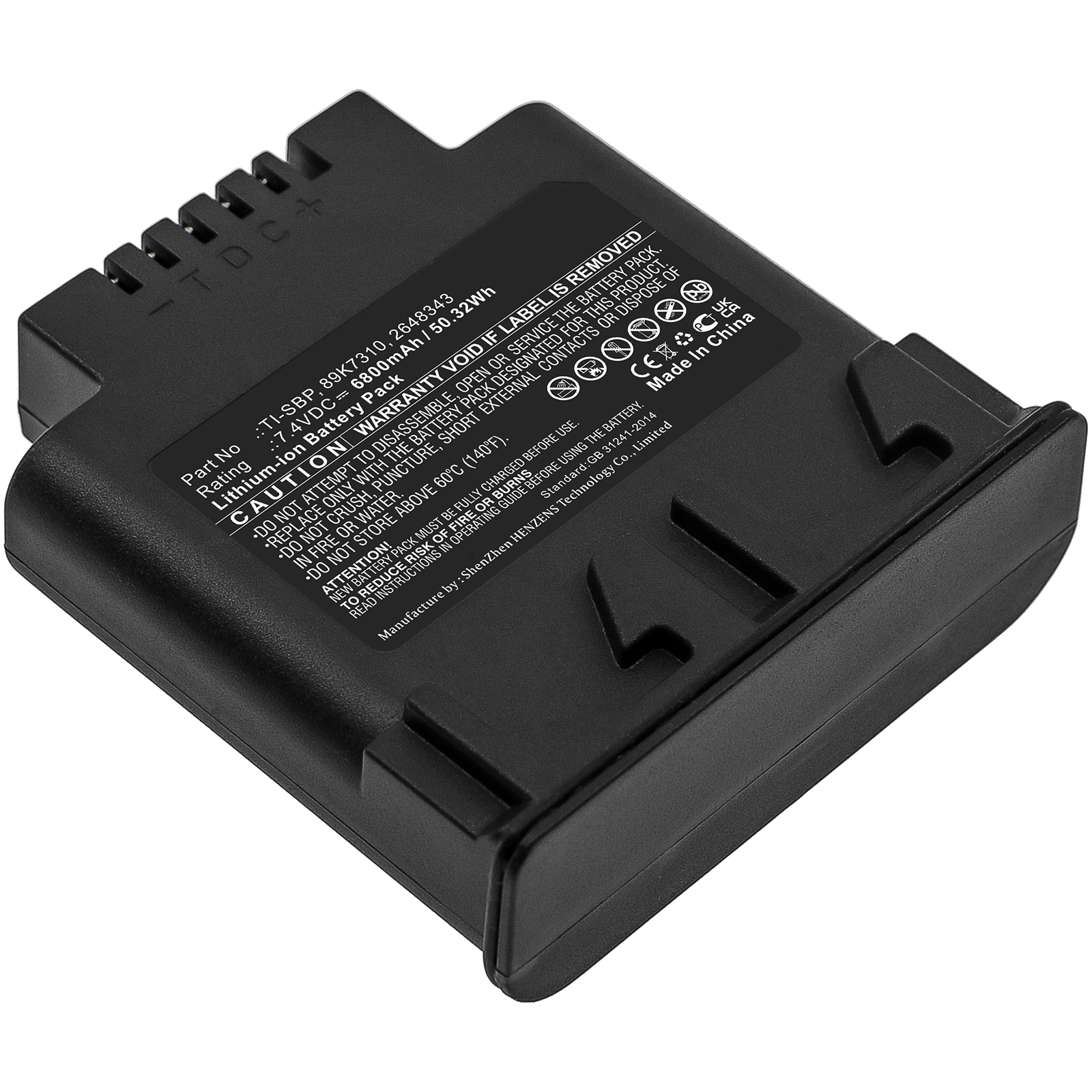 Synergy Digital Thermal Camera Battery, Compatible with Fluke TI SBP Thermal Camera Battery (Li-ion, 7.4V, 6800mAh)
