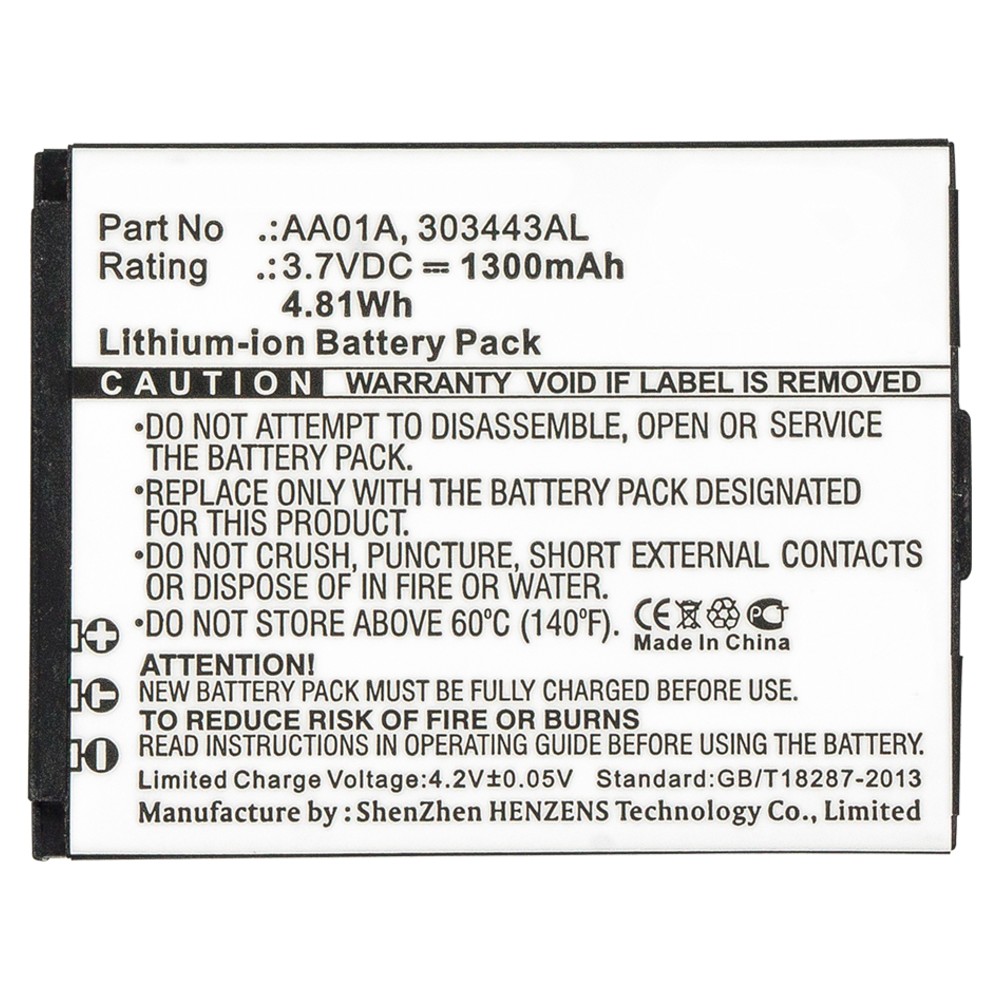 Synergy Digital Camera Battery, Compatible with ACTIVEON CX GOLD, DKA10W-B, DX, LKA10W-B, LX Camera Battery (3.7, Li-ion, 1300mAh)