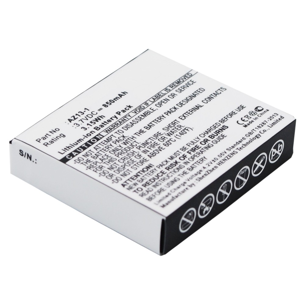 Synergy Digital Camera Battery, Compatible with Ambarella A7LS Camera Battery (3.7, Li-ion, 850mAh)