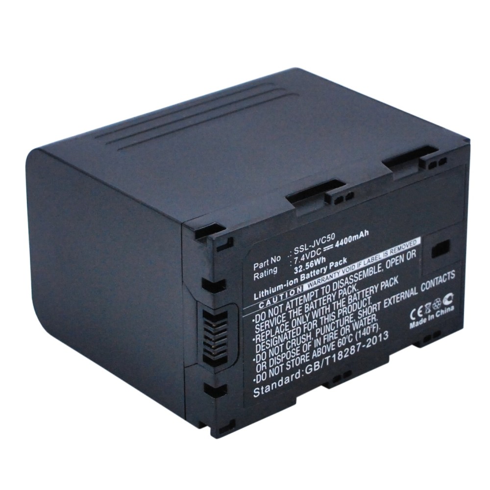 Synergy Digital Camera Battery, Compatible with JVC GY-HM200, GY-HM200E, GY-HM200ESB, GY-HM600, GY-HM600E, GY-HM600EC, GY-HM600U, GY-HM620E, GY-HM650, GY-HM650EC, GY-HM650U, GY-HM660RE, GY-HMQ10, GY-HMQ10E, GY-HMQ10U, GY-LS300CHE, JY-HM360E, LC-2J Camera Battery (7.4, Li-ion, 4400mAh)