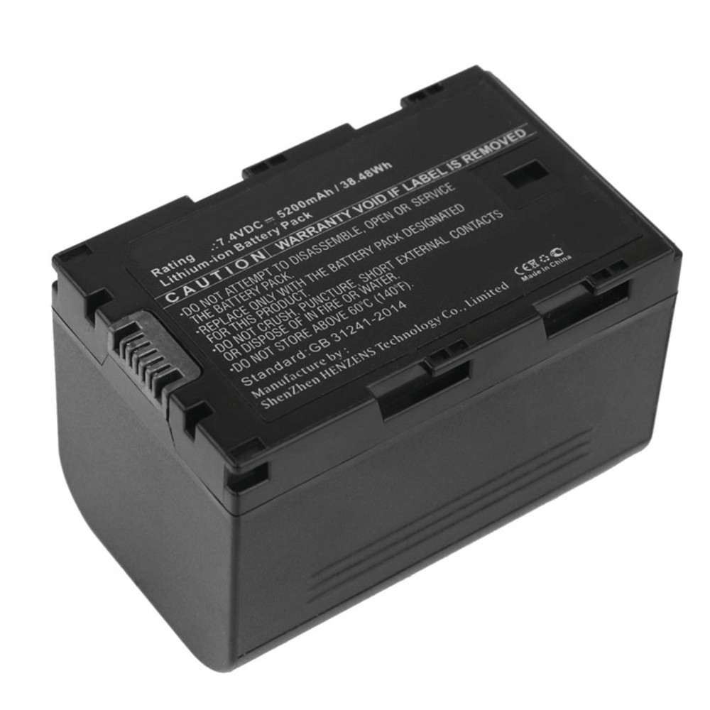 Synergy Digital Camera Battery, Compatible with JVC GY-HM200, GY-HM600, GY-HM600E, GY-HM600EC, GY-HM650, GY-HM650EC, GY-HMQ10, GY-HMQ10E, GY-LS300CHE Camera Battery (7.4, Li-ion, 5200mAh)