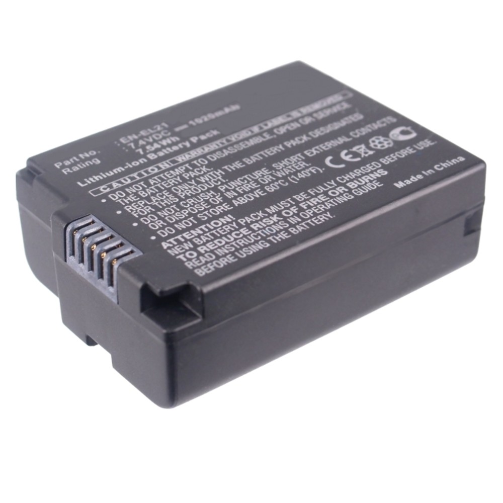 Synergy Digital Camera Battery, Compatible with NIKON 1 V2 Camera Battery (7.4, Li-ion, 1020mAh)