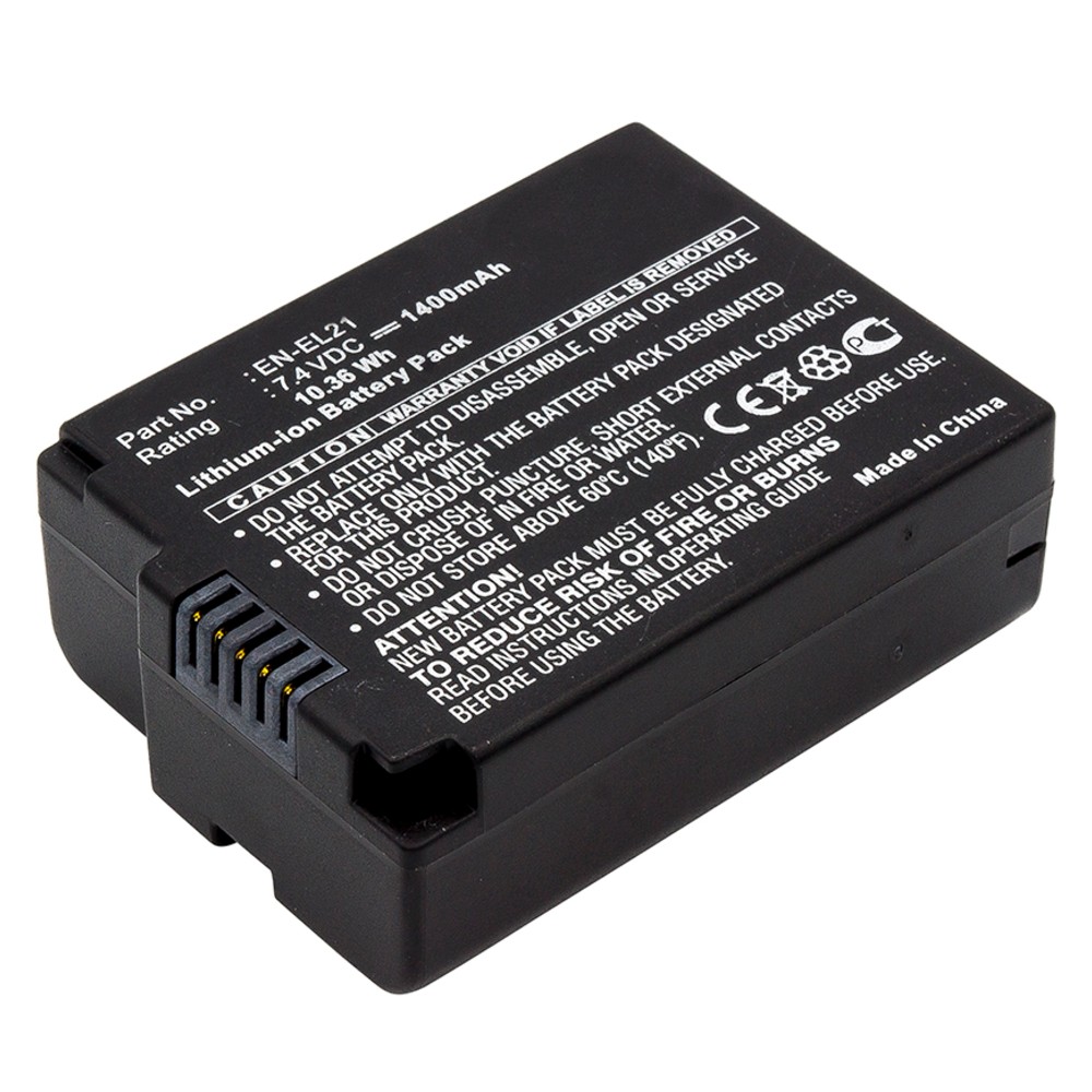 Synergy Digital Camera Battery, Compatible with NIKON 1 V2 Camera Battery (7.4, Li-ion, 1400mAh)